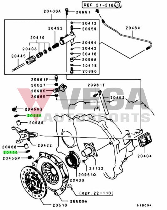 Clutch Release Fork Shaft Seal (2-Piece) To Suit Mitsubishi Lancer Evolution 4 - 9 Md749474 Gearbox