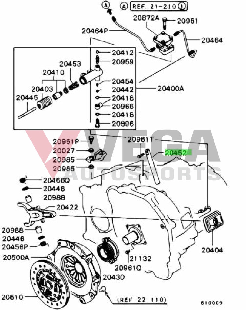 Clutch Release Fork Shaft To Suit Mitsubishi Lancer Evolution 8 / 9 10 Mr980758 Gearbox And