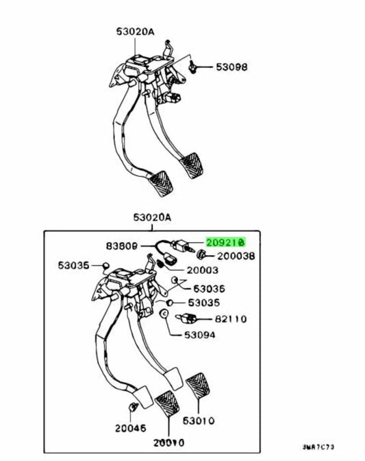 Clutch Switch to suit Mitsubishi Lancer Evolution 7 / 8 / 9 MR329955 Electrical