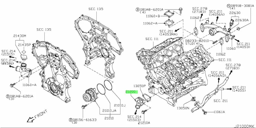 Coolant Thermostat To Suit Nissan 350Z Z33 Series 2 & Skyline V36 250Gt / 350Gt (Vq25Hr Vq35Hr)