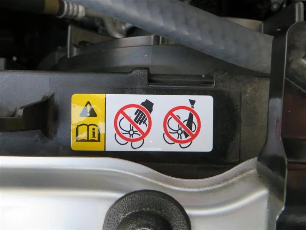 Cooling Fan Caution Label To Suit Toyota Gr Yaris Gxpa16 16793-36030 Emblems Badges And Decals