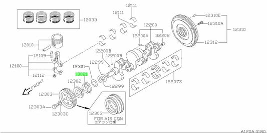 Crank Gear To Suit Datsun 1200 A10 A12 A14 A15 B10 B110 B210 B310 13021-H3900 Engine