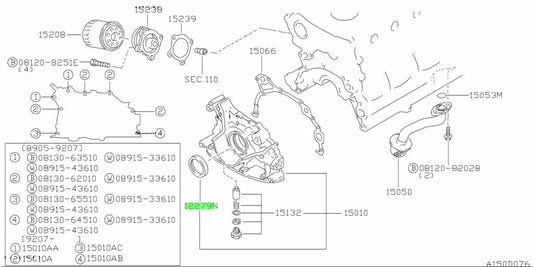 Crank Oil Seal To Suit Nissan Ca18De(T) Rb20E(T) Rb20De(T) Rb25De(T) Rb26Dett Rb30E(T) & Vg30De(Tt)