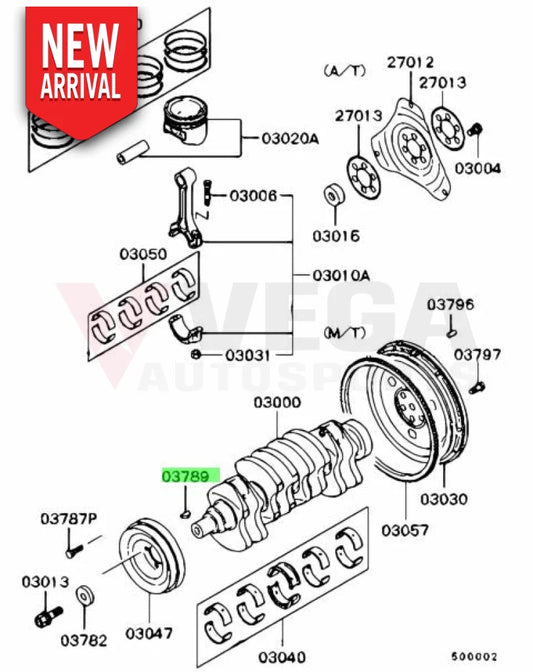 Crankshaft Key to suit Mitsubishi Lancer Evolution 1 - 9 MD008959 - Engine