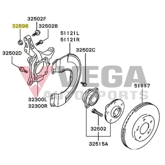 Crossmember / Knuckle M14 Nut to suit Mitsubishi Lancer Evolution 7 8 9 MD090875 Nuts / Bolts / Screws
