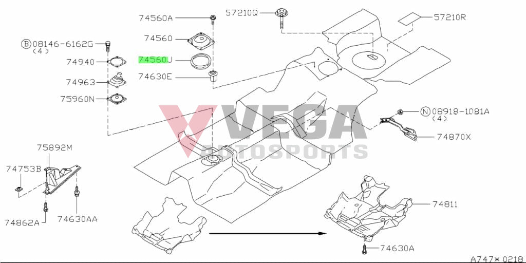 Dam Seal To Suit Inspection Hole Cover Nissan Skyline R33 / R34 Models 74847-70T07 Exterior