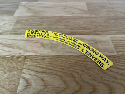 Decal Spare Tire Caution To Suit Mitsubishi Lancer Evolution 7 / 8 9 Ct9A Emblems Badges And Decals