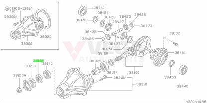 Differential Drive Pinion Oil Seal Suits Nissan Sunny B120 Datsun 1200 Ute 38189-A6100