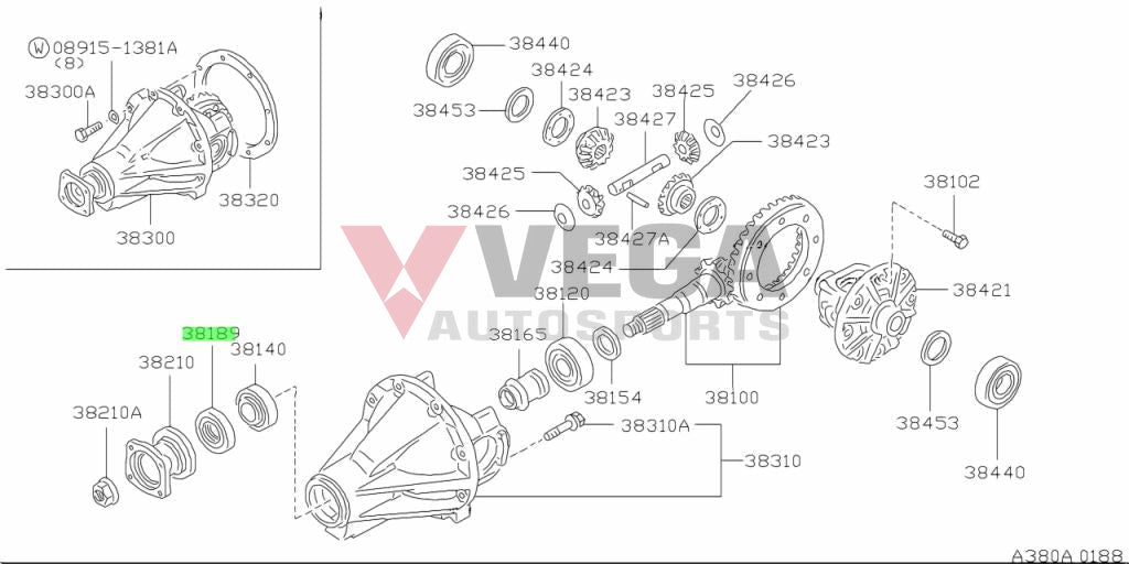 Differential Drive Pinion Oil Seal Suits Nissan Sunny B120 Datsun 1200 Ute 38189-A6100