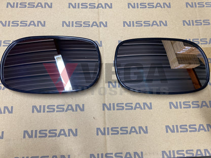 Door Mirror Glass Set (RHS/LHS) to suit Nissan Skyline R34 GTR, GTT, GTV, GT4 - Vega Autosports