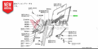 Door Window Channel Rubber To Suit Datsun 1200 Ute B110 B120 80316-H1000 Body Mouldings / Seals