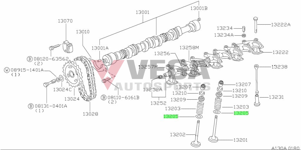 Double Valve Spring Seat (8-Piece) To Suit Datsun B110 / B210 B310 A12 A15 13205-H2300 Engine