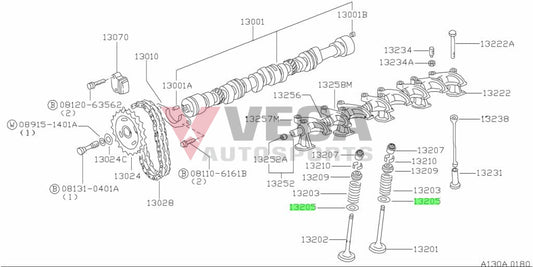 Double Valve Spring Seat (8-Piece) To Suit Datsun B110 / B210 B310 A12 A15 13205-H2300 Engine