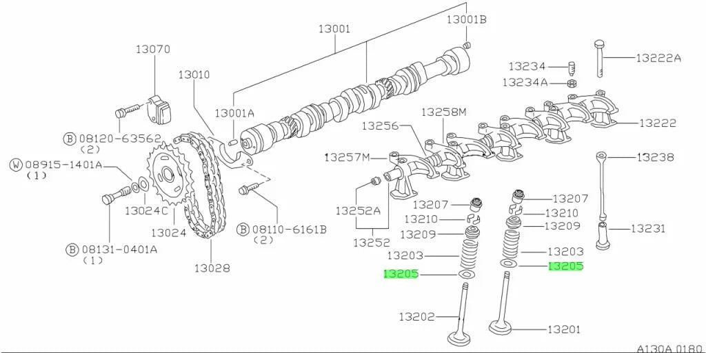 Double Valve Spring Seat (8-Piece) To Suit Datsun B110 / B210 B310 A12 A15 13205-H2300 Engine