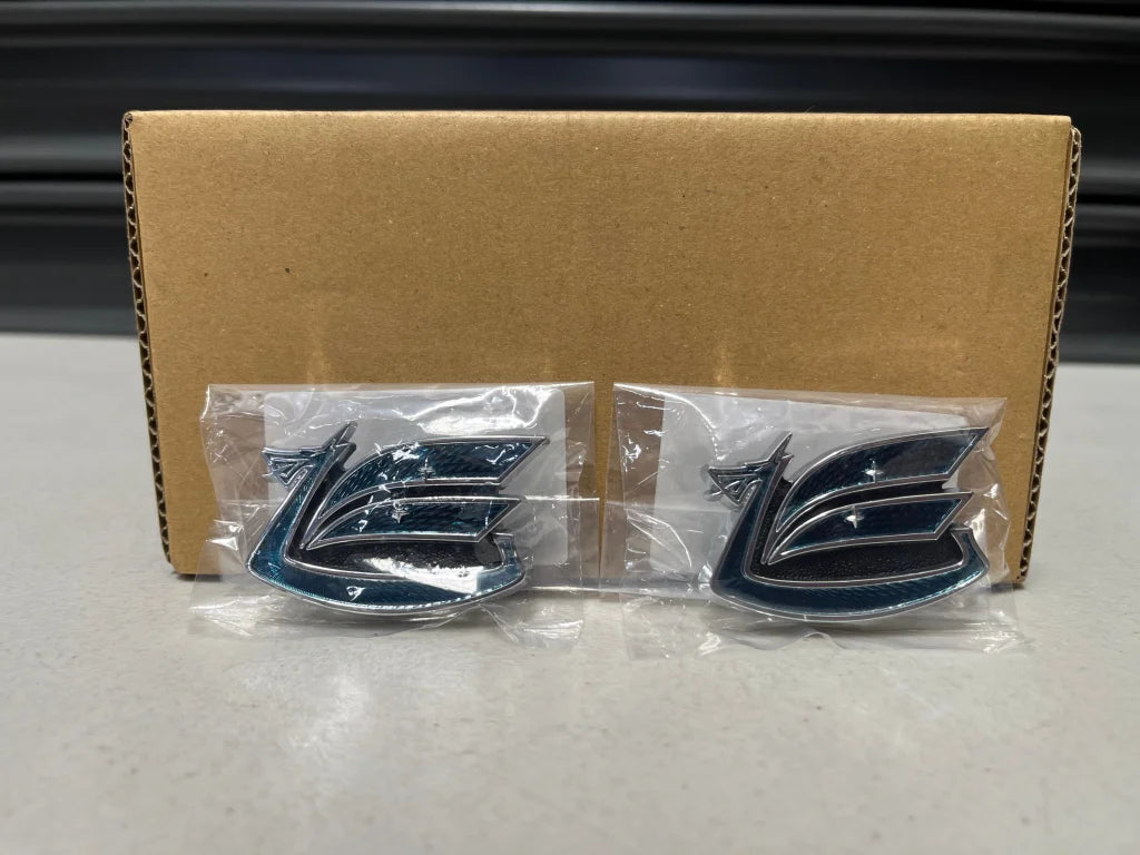 Dragon Quarter Panel Emblem Set (Blue) to suit Toyota Celica 70-77 75386-14901 Emblems Badges and Decals