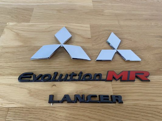 Emblem Set (4-Piece) To Suit Mitsubishi Lancer Evolution 8 Mr Emblems Badges And Decals