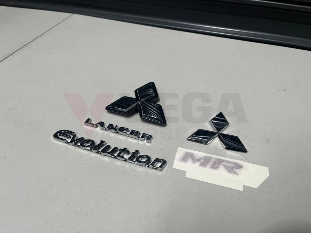 Genuine Mitsubishi Emblem Set (5-Piece) To Suit Lancer Evolution 9 Mr Emblems Badges And Decals
