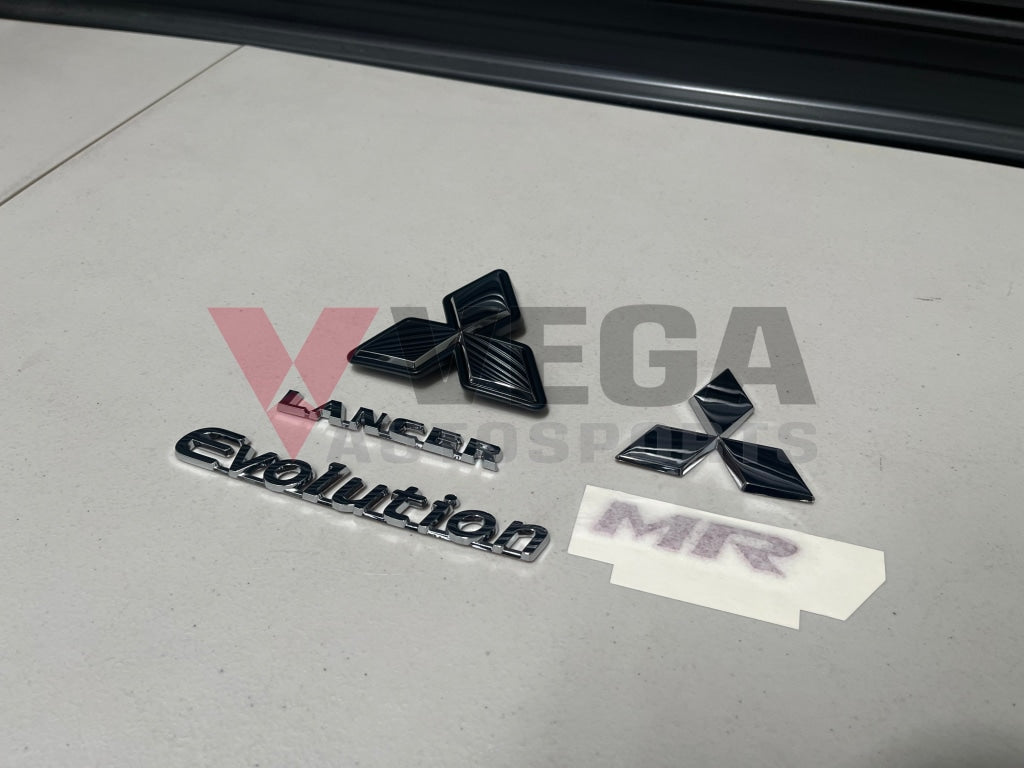 Genuine Mitsubishi Emblem Set (5-Piece) To Suit Lancer Evolution 9 Mr Emblems Badges And Decals