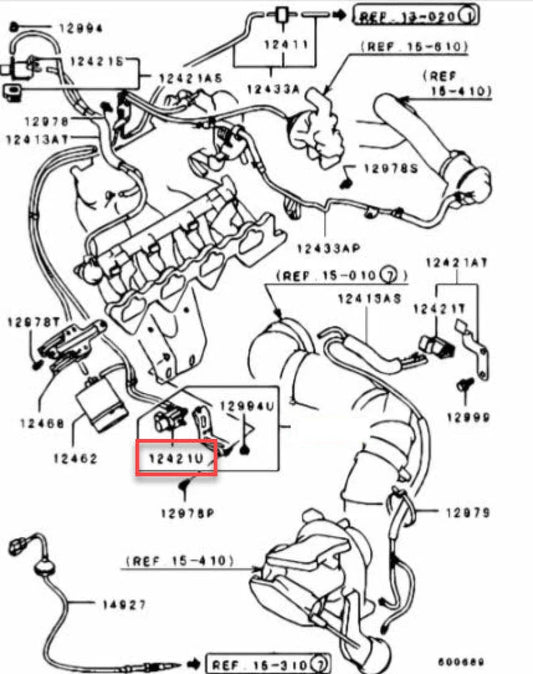 Emission Control Solenoid To Suit Mitsubishi Lancer Evolution 4 - 9 Mr160676 Electrical