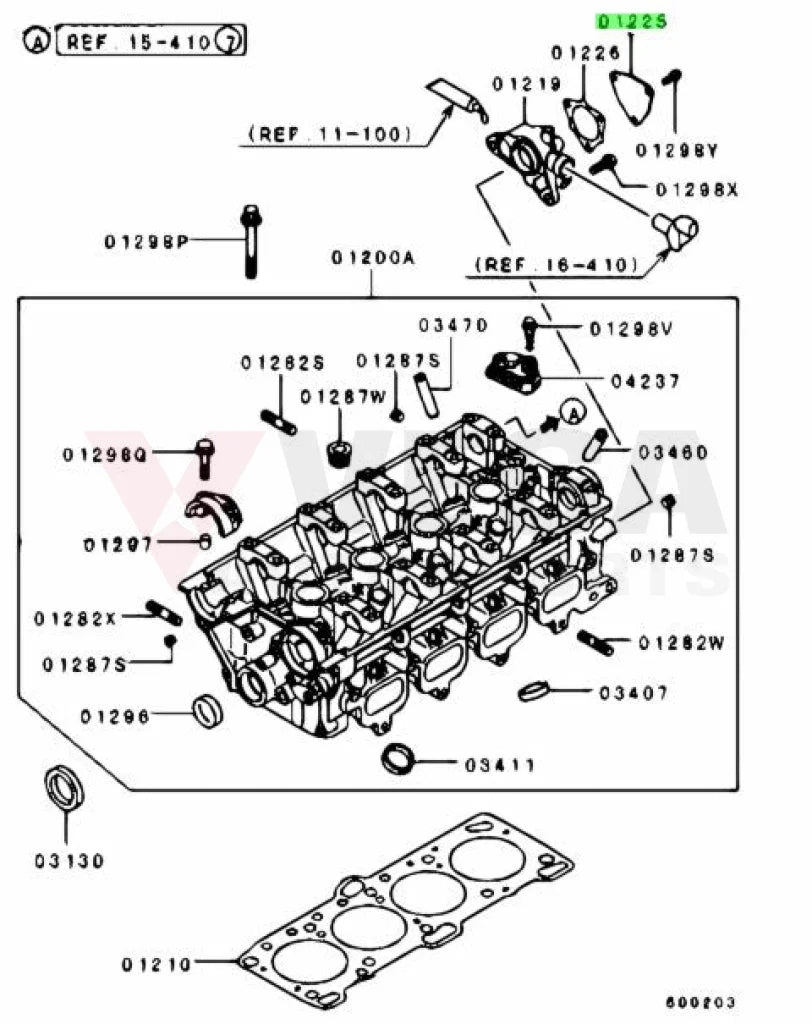 Exhaust Cam Position Sensor Housing Cover to suit Mitsubishi Lancer Evolution 4 - 9 MD329502 Engine