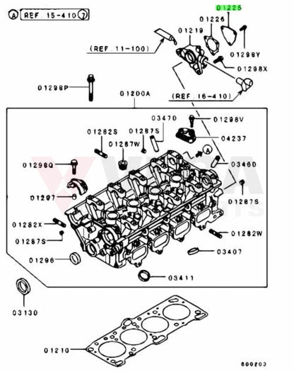 Exhaust Cam Position Sensor Housing Cover to suit Mitsubishi Lancer Evolution 4 - 9 MD329502 Engine