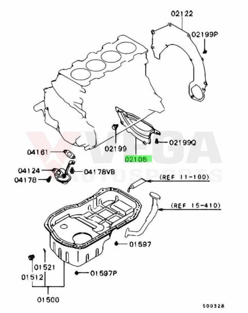 Flywheel Housing Cover To Suit Mitsubishi Lancer Evolution 4 - 9 Cn9A Cp9A Ct9A Md340017 Engine