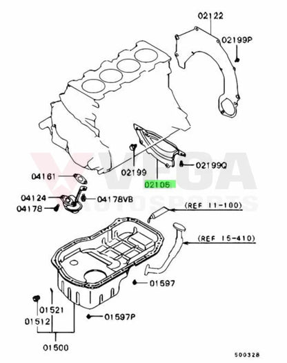 Flywheel Housing Cover To Suit Mitsubishi Lancer Evolution 4 - 9 Cn9A Cp9A Ct9A Md340017 Engine