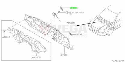 Foot Rest Cover to suit Nissan Skyline R33 GT-R/GTS R34 GT-R/GTT 67845-70T00 - Interior