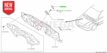 Foot Rest Cover to suit Nissan Skyline R33 GT-R/GTS R34 GT-R/GTT 67845-70T00 - Interior
