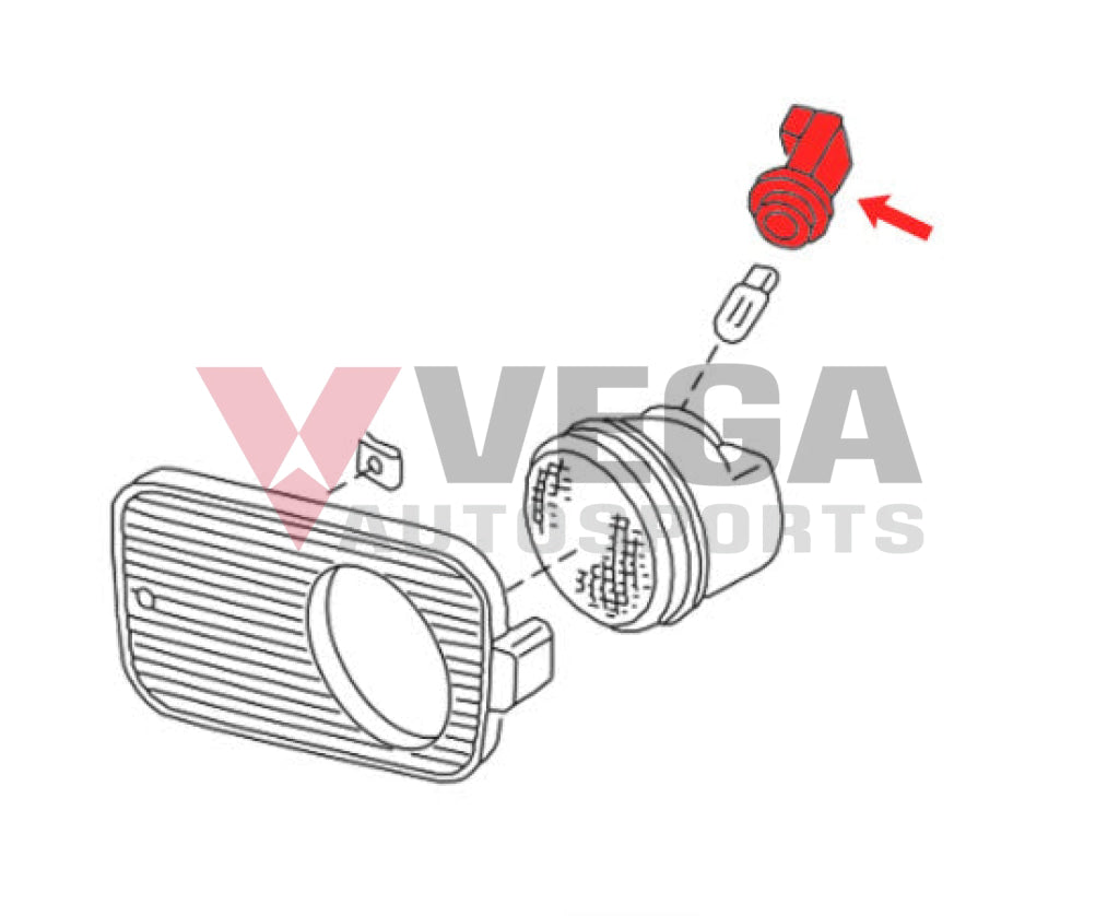 Front Bar Indicator Bulb Holder to suit Nissan 180SX Type X / Skyline R33 GTR 26243-24U10 Electrical