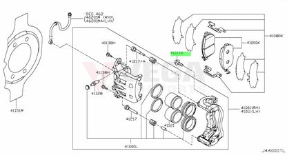 Front Brake Caliper Mounting Bolt To Suit Nissan Z 2024 + Nismo Rz34 41005-1Md0A Brakes