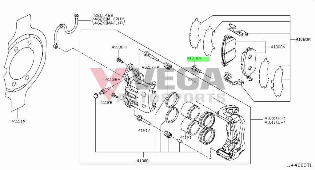 Front Brake Caliper Mounting Bolt To Suit Nissan Z 2024 + Nismo Rz34 41005-1Md0A Brakes