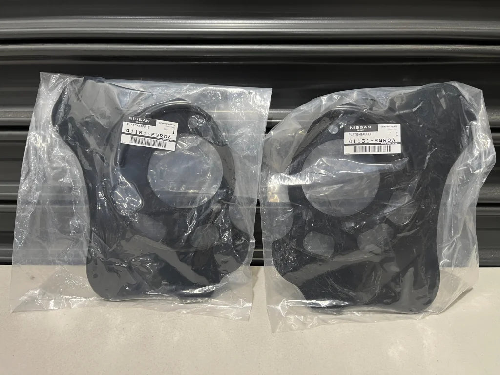Front Brake Dust Shield Set RHS / LHS to suit Nissan RZ34 Nismo 2024 + 41151-6GR0A / 41161-6GR0A Brakes