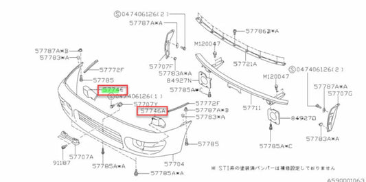 Front Bumper Air Duct Set (Rhs & Lhs) To Suit Subaru Impreza Gc8 1992-1997 57788Fa000 / 57788Fa010