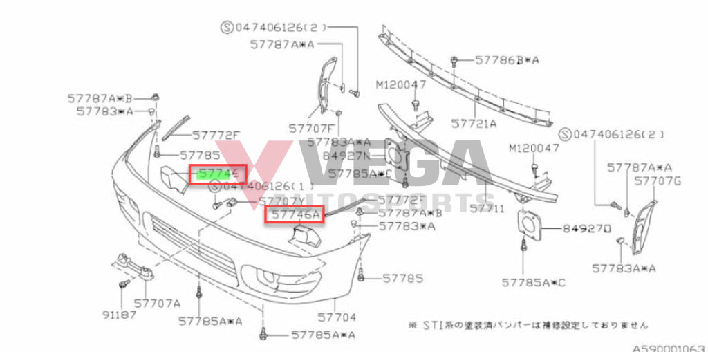 Front Bumper Air Duct Set (Rhs & Lhs) To Suit Subaru Impreza Gc8 1992-1997 57788Fa000 / 57788Fa010