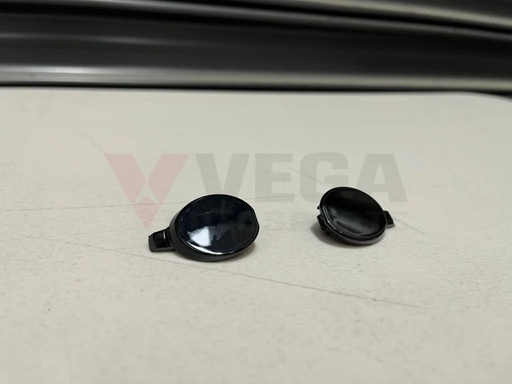 Front Bumper Caps Set Rhs & Lhs - Tarmac Black To Suit Mitsubishi Lancer Evo 9 Ct9A 6400A391Xa /