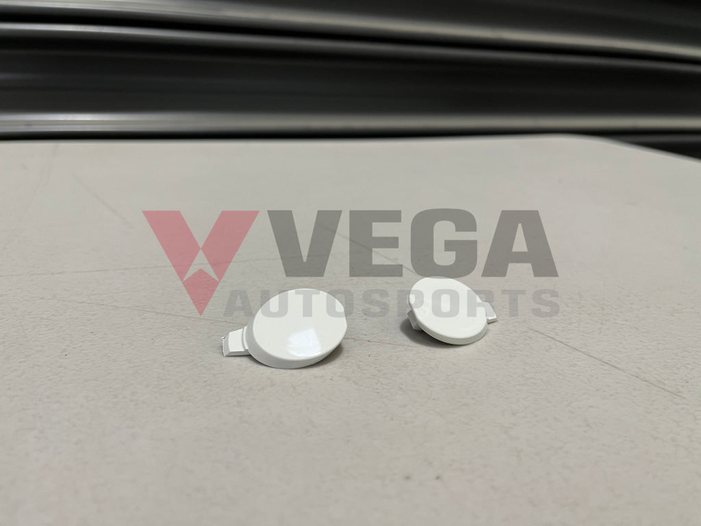 Front Bumper Caps Set Rhs & Lhs - White To Suit Mitsubishi Lancer Evo 9 Ct9A 6400A391Wa / 6400A392Wa