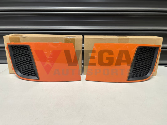 Front Bumper Fog Light Covers (Tangerine Orange Pearl G2U) To Suit Subaru Wrx/Sti Ts Type Ra 11-14
