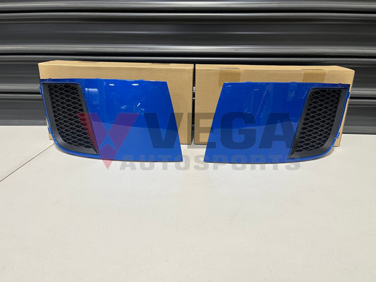 Front Bumper Fog Light Covers (Wr Mica Blue 02C) To Suit Subaru Wrx/Sti 11-14 Gr Gv 57731Fg310Pg /