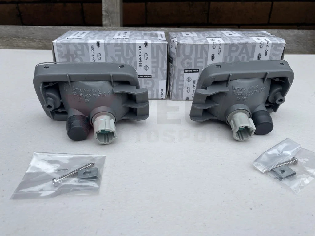Front Bumper Lamp Clear Set (Rhs & Lhs) To Suit Nissan 180Sx Type X Electrical