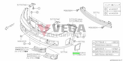 Front Bumper Side Covers (Pearl Black 32J) To Suit Subaru Wrx/Sti 08-14 Gr Gv 57731Fg160Vw /