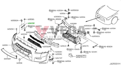 Front Bumper Upper Support Bracket Set (Rhs & Lhs) To Suit Nissan R35 Gtr Dba 62222-Jf01B /