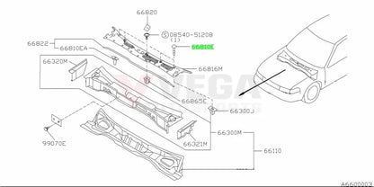 Front Cowl Centre Clip to suit Nissan Skyline R33 Models 66820-88E00 - Vega Autosports