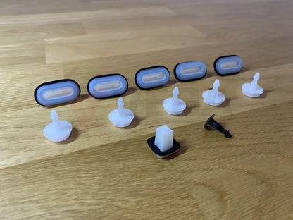 Front Cowl Panel Clip Set (12-Piece) To Suit Nissan Silvia S14 / S15 Models Exterior