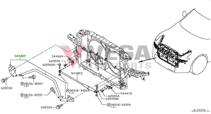 Front Cross Bar to suit Nissan 370Z Z34 Nismo 544B0-6GA0A Exterior
