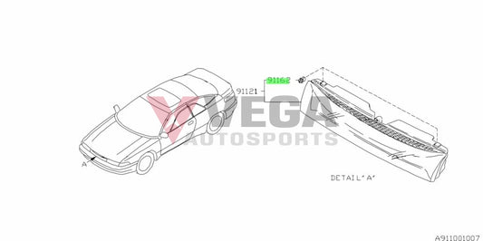Front Grill Clip Set (2-Piece) To Suit Subaru Impreza 92-00 91017Fa080 Exterior