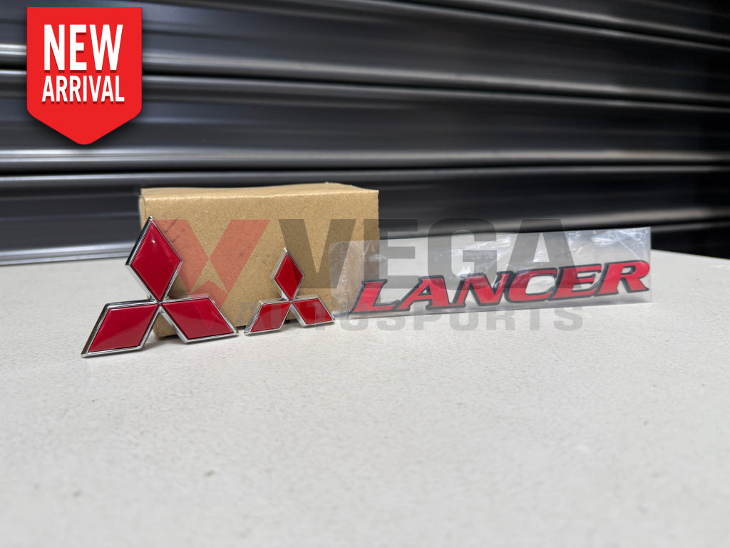 Front Grill Emblem / Lancer Rear Emblem and Rear Boot Emblem to suit Mitsubishi Lancer Evolution 6 & 6.5 TME Emblems