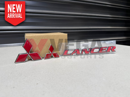 Front Grill Emblem / Lancer Rear Emblem and Rear Boot Emblem to suit Mitsubishi Lancer Evolution 6 & 6.5 TME Emblems