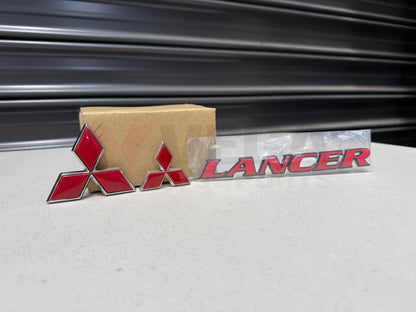 Front Grill Emblem / Lancer Rear Emblem and Rear Boot Emblem to suit Mitsubishi Lancer Evolution 6 & 6.5 TME Emblems