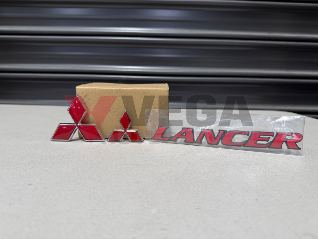 Front Grill Emblem / Lancer Rear Emblem and Rear Boot Emblem to